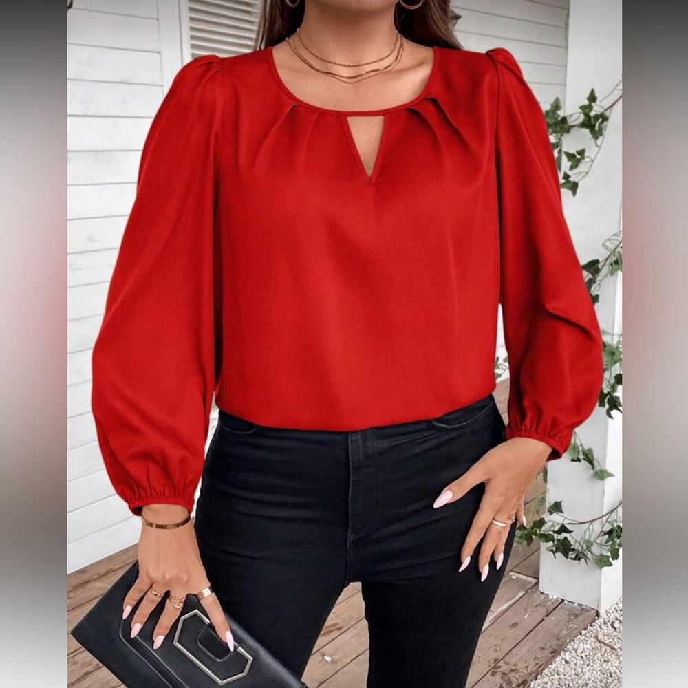 Elegant Cutout Detail Blouse